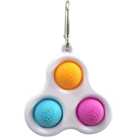 Simple Dimple Fidget Popper Mini Fidget Toys with Keychain Pop Fidgets Toy for Adults Kids Stress Relief Decompression Silicone Sensory Toy