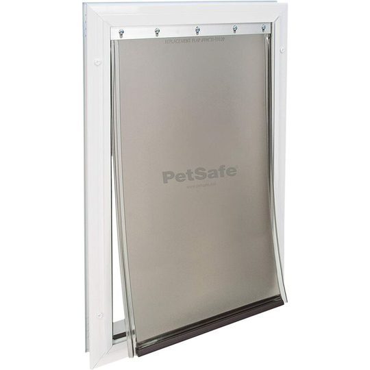 PetSafe - The Original Aluminum Dog and Cat Door, 2 Way Entry and Exit. Door for animals. Resistant, Rigid, Closing Panel Included - Insulated (max.