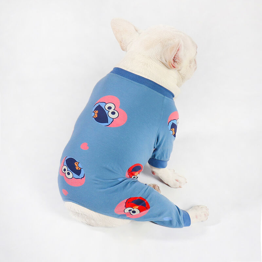Benobby Kids - Dog clothes spring and summer four-legged one-piece clothes cartoon bichon Fraser Teddy clothing (m), suitable for puppy girls and