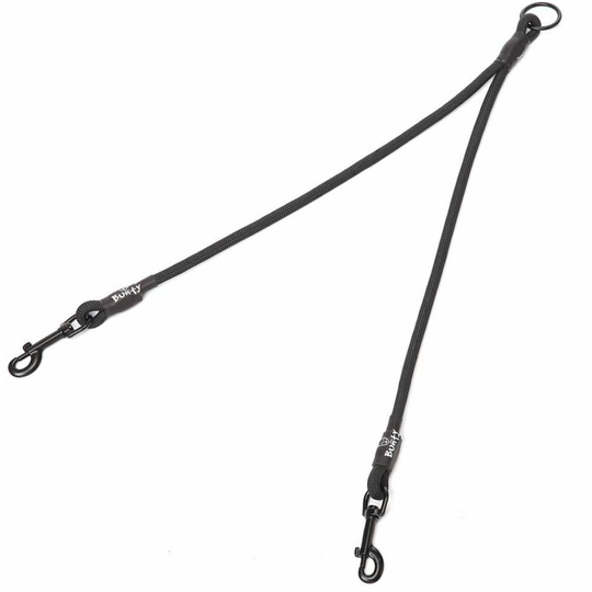 Double 2 Way Rope Dog Puppy Pet Lead Leash Splitter Coupler with Clip for Collar