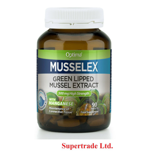 2 X Optima Musselex Green Lipped Mussel Extract 500mg - 90 Tablets