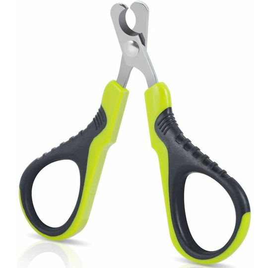 Monly - Professional Cat Nail Scissors, Puppy Rabbit Bird Small Animal Nail Scissors Curved Stainless Steel Nail Scissors Portable Nail Scissors