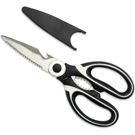 Soekavia - Kitchen Scissors- Multifunctional Widely Use-Heavy Duty Sharp Cooking Scissors-for Chicken Poultry Fish Meat Nuts Vegetables-with Safety