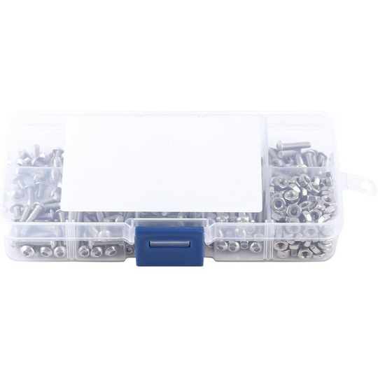 340pcs 304 Stainless Steel Truss Head Hex Nut Bolt Set, M3 x 5/6/8/10/12/14/16/18 / 20mm