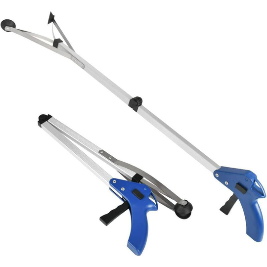 2 Clamps, Foldable Aluminum Clamp, Garbage Clamp Arm, 80cm Waste Handle, Elderly Handle