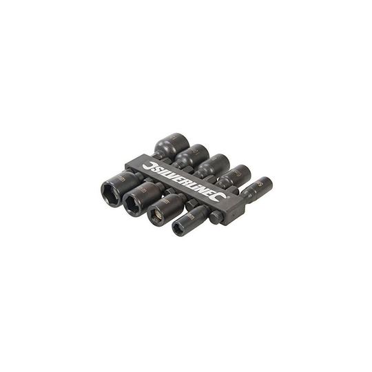 Silverline Magnetic Nut Driver Set 9pce 5 ? 12mm - Metric 855189 5 - nut driver set magnetic silverline metric 9pce 855189 512mm