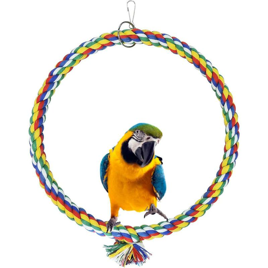 Bird Swing,cage Hanging Toys Cotton Rope Swing Bite Toy Thsinde
