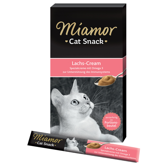 Miamor Cat Snack Salmon-Cream - Saver Pack: 24 x 15g