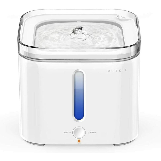 Cat Dog Water Fountain Filter, Ultra-Quiet, Anti-Dry, Filter Replacement Reminder, Smart Work Mode Dispenser (White2.0)