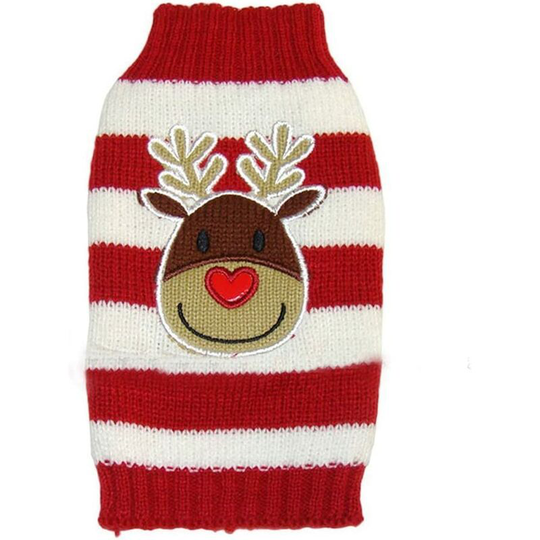 Sweater knitting warm clothes chihuahua cat costume with pet hood