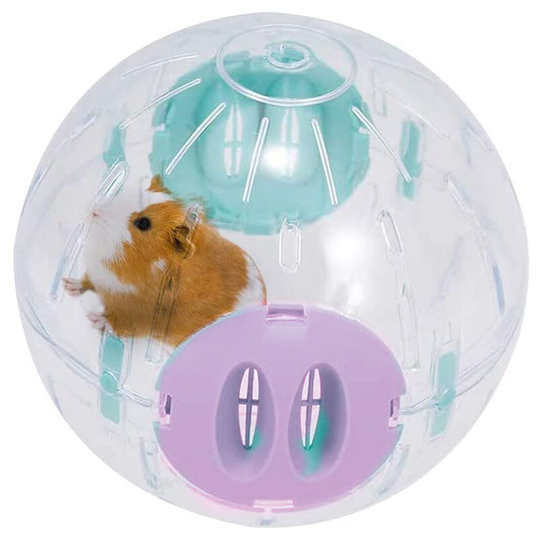Hamster Ball, 14.5cm Transparent Hamster Wheel Running Ball for Hamsters & Mice Plastic Toys Eliminate boredom and increase activity, pink
