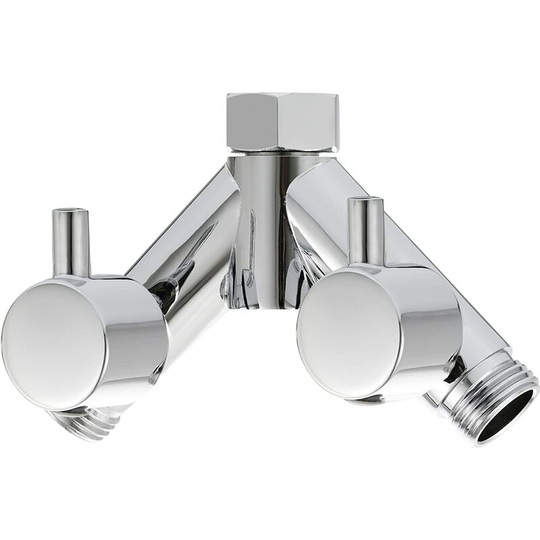 Aougo - Brass Diverter Valve Shower Shut Off Valve 1/2 Inch 2 Way y Splitter for Chrome Shower Hose and Shower Head DSF014A