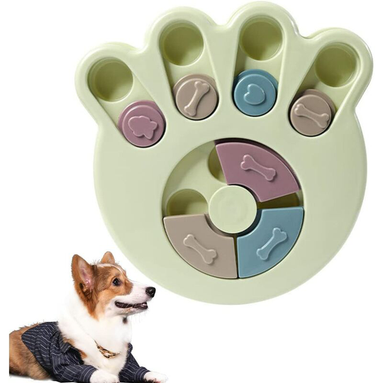 Puzzle Dog Feeder, Hillylolly Educational Dog Toy, Interactive Dog Toy, Dog Treat Dispenser, Dog Bowl Slow Feeder, Slow Feeder, Slow Down Pets (Green)