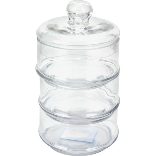 3 Tier Glass Cookie Jar Biscuit Sweets Glass Storage Jar Candy Jar Chocolate Jar