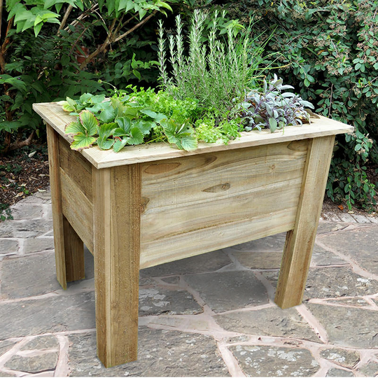 1m x 0.7m Deep Root Planter ? Pressure Treated Wooden Raised Trough