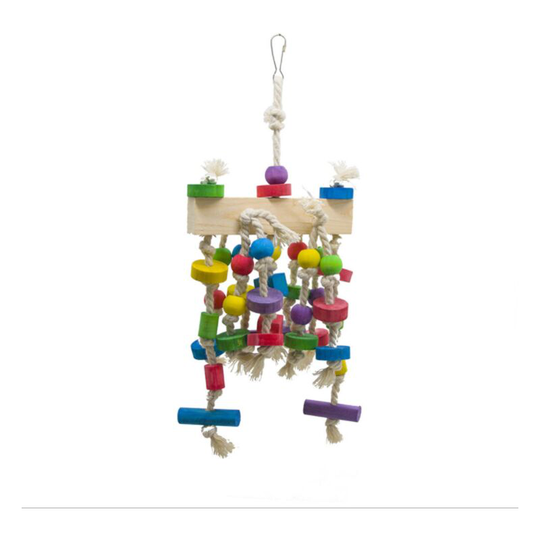 Parrot toy, bird toy, colorful wooden toy, environmental protection and beautiful