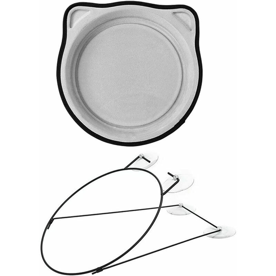 Cat Window Hammock with Suction Cup for Pets Gray