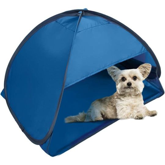 Portable Pop-Up Beach Shelter Beach Tent Canopy Camping uv Protection Windproof Picnic Tent for Small Dogs Cats and Other Small Pets Blue