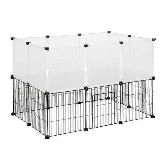 DIY Playpen Kennel Enclosure for Pets Animals Cats Dogs Rabbit Cages | White