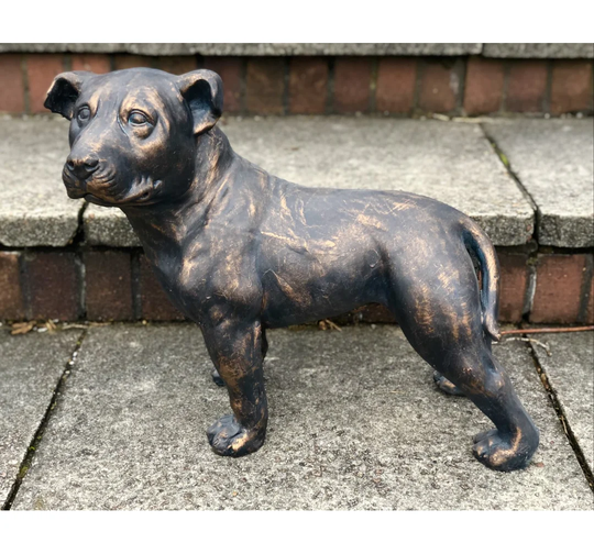 Larae Effect Staffordshire Bull Terrier Puppy Dog Garden Ornament