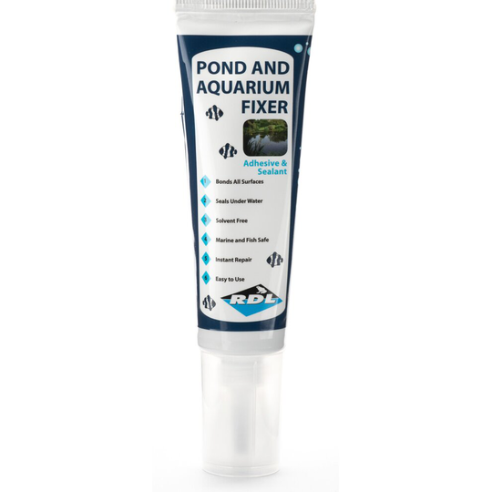 RDL Pond & Aquarium Fixer 80ml Tube Adhesive Sealant Black Waterproof