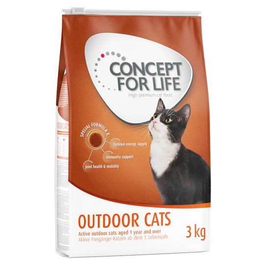 Concept for Life Outdoor Cats - Economy Pack: 3 x 3kg