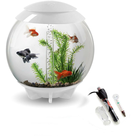Biorb - Halo 30L Aquarium in White with mcr led Lighting and Heater Pack