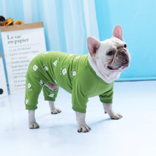 Summer dog clothes, green Teddy Bichon clothes thin jumpsuit for puppy girls and boys, soft puppy clothes for daily indoor and outdoor use. (M) M