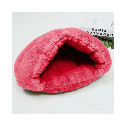 (Pink) Soft Warm Puppy Pet Cat Dog Nest Bed Cave House Sleeping Bag Mat Pad