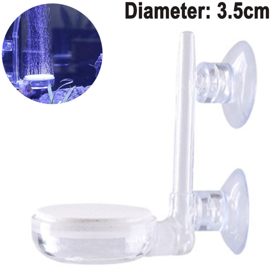 A Fish Tank Bubbler Stone for Aquarium with Suction Cup High Dissolved Tiny Bubbles Furnace Oxygen Diffuser Add Oxygen to Hydroponic Growth System,