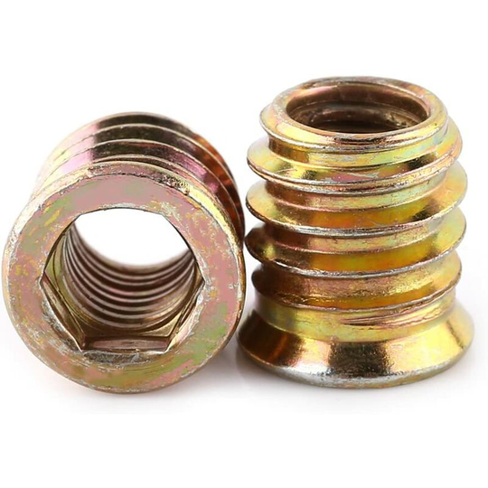 Tinor - Pack of 20pcs M8 Zinc Alloy Threaded Hex Nut, Zinc Alloy Insert Nuts Assortment (M8*15mm)