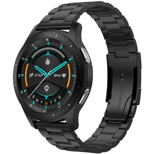 Lifcausal - 1.28'' Smart Watch Full Touch Heart Rate Blood Pressure Detecting Multi-Sport Mode Scientific Sleep Sedentary Reminder IP67 Waterproof