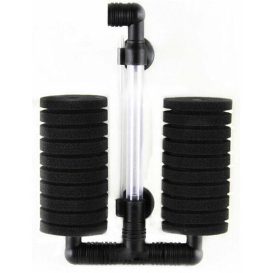 Bearsu - Bio Sponge Filter Biological Filtration Stable Water Quality Increase Oxygen Solubility For Aquarium Fish Tank Up To 55 Gallons, Black