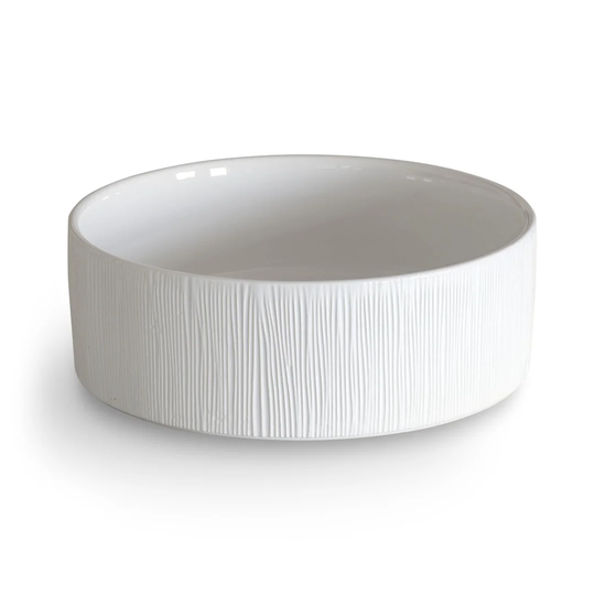 Marcella Wood Grain Ceramic Stoneware Pet Bowl
