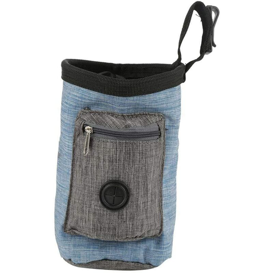 Pet Treat Bag Dog Obedience Training Waist Pouch Pet Reward Pouch Bait Bag Multifunctional Pet Storage Bag with and Built-in Poop Dispenser Bag (Blue)