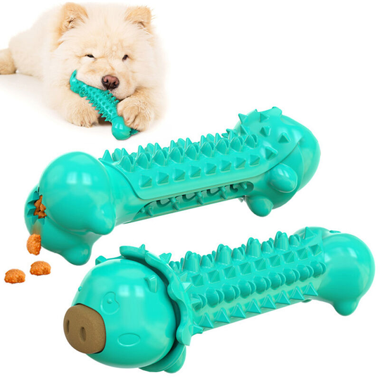 Dog Toothbrush Chew Toy Snack Dispenser Durable Teeth Cleaning Pet Chewing Toy Molar Stick Bite Brushing Oral Care for Small Medium Dogs