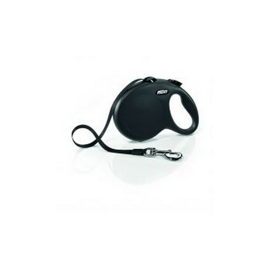 Flexi Classic Tape Dog Lead - 5m (Large) (Black) - Black