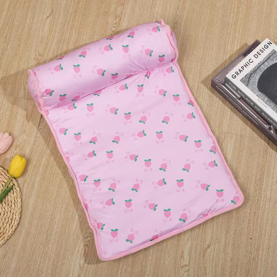 Bed for Small Dog or Cat - Cushion, Carpet, Mattress or Pet Mat for Floor, pink m, 60x40 cm