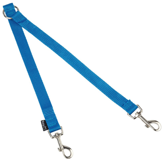 (Blue) Bunty Double Dog Lead Splitter | Dog Lead Coupler