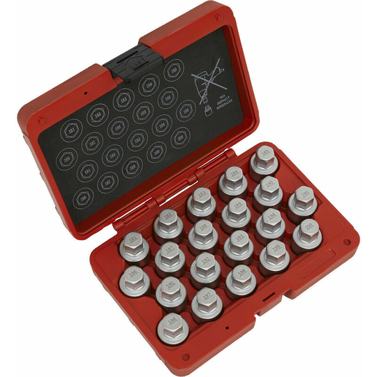 Loops - 20pc c Locking Wheel Nut Key Set - dealers & repair centres only - For Vauxhall