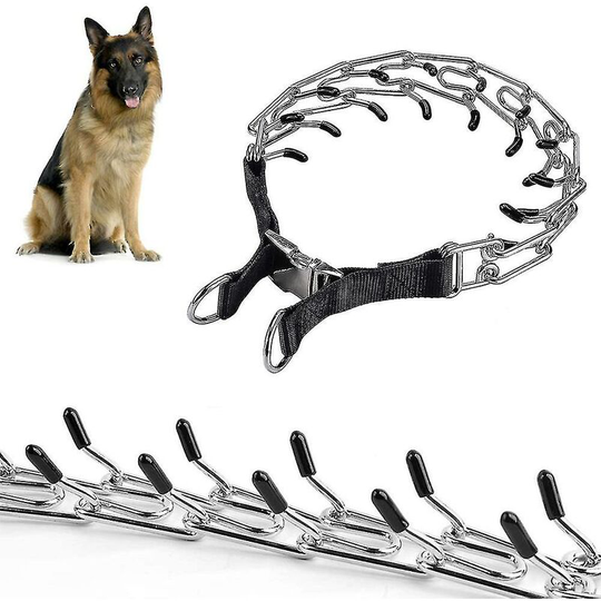 Dog Paw Training Collar, Adjustable Stainless Steel Links With Comfo Thsinde
