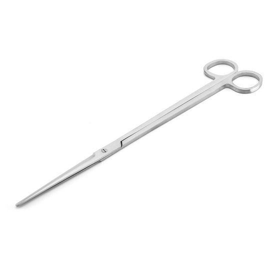 Aougo - Piece Aquarium Straight Scissors 25cm Stainless Steel Scissors for Aquarium Plants Terrarium Plants Fish Tank Cleaning