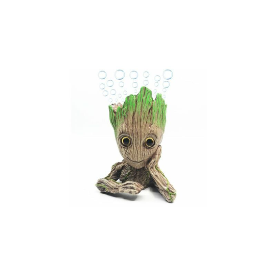 Groot Fish Tank Decoration - Resin Oxygen Pump for Fish Tank Decoration - With Air Bubble Stone for Fish Tank