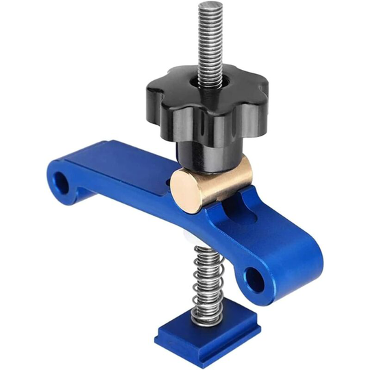 T Slot Clamps, Blue Rail Nut Set, Aluminum Alloy Rail Clamp, Hold Down Woodworking Tools,Woodworking Slot Clamps, for Rail Woodworking (1)