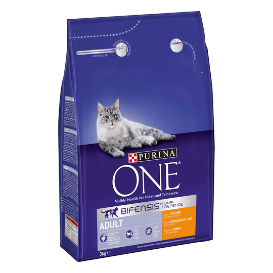 Purina ONE Adult Chicken & Whole Grains Dry Cat Food - 3kg