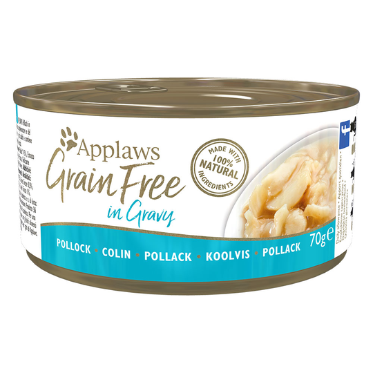 Applaws Cat Food 70g in Gravy - Grain-Free - Pollock (6 x 70g)