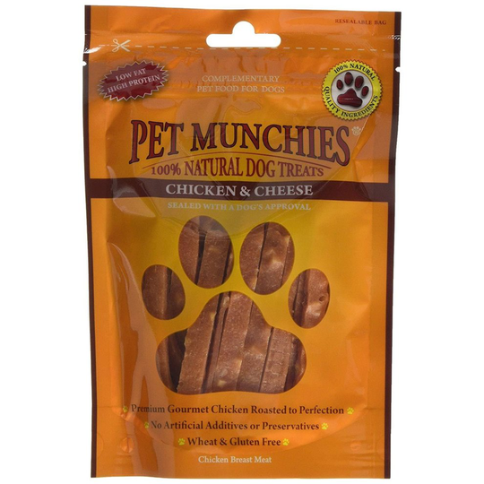Pet Munchies Chicken And Cheese Strips Dog Treats (8 Packs)
