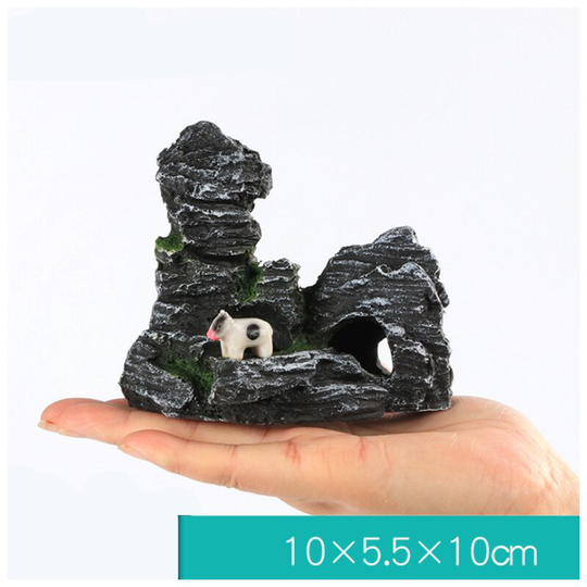 Small rock bridge landscaping water fountain ornaments bonsai fish tank simulation stone aquarium decoration waterfall aquarium decoration (small