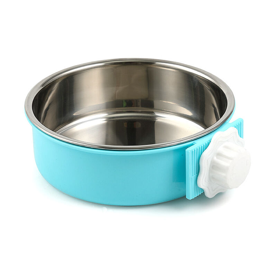 In 1 Stainless Steel Pet Hanging Bowl Removable Dog Bowl For Crates Puppy Food Gift
