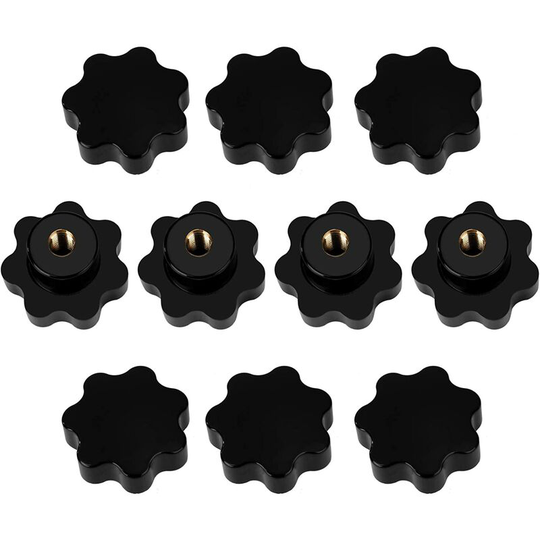 Thread Clamping Knobs M8 Star Knob Female Screw Knurled Grip Handle Nuts for Machine Tools Latche 10 Pcs
